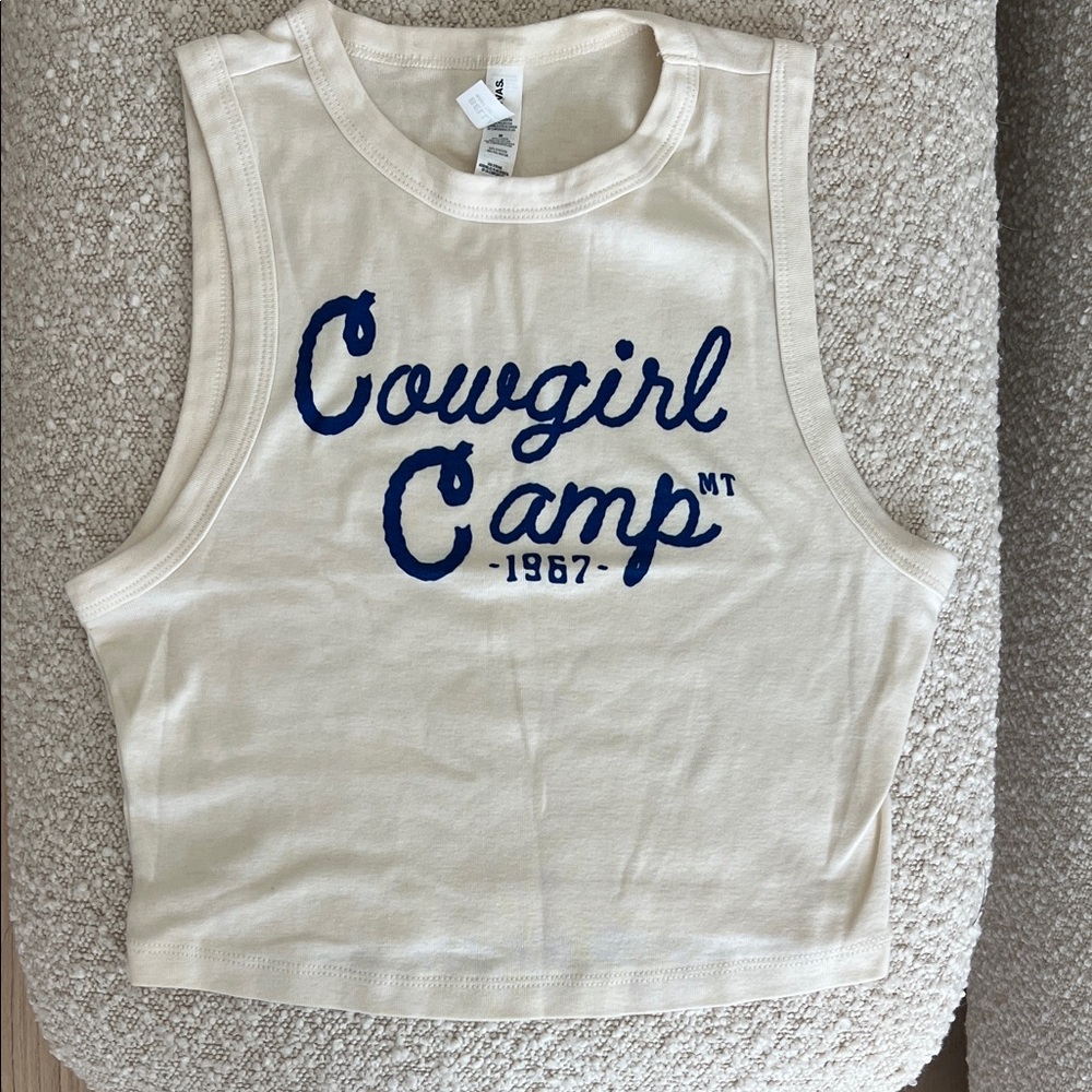 Cowgirl Camp Kids Cream Tank Top